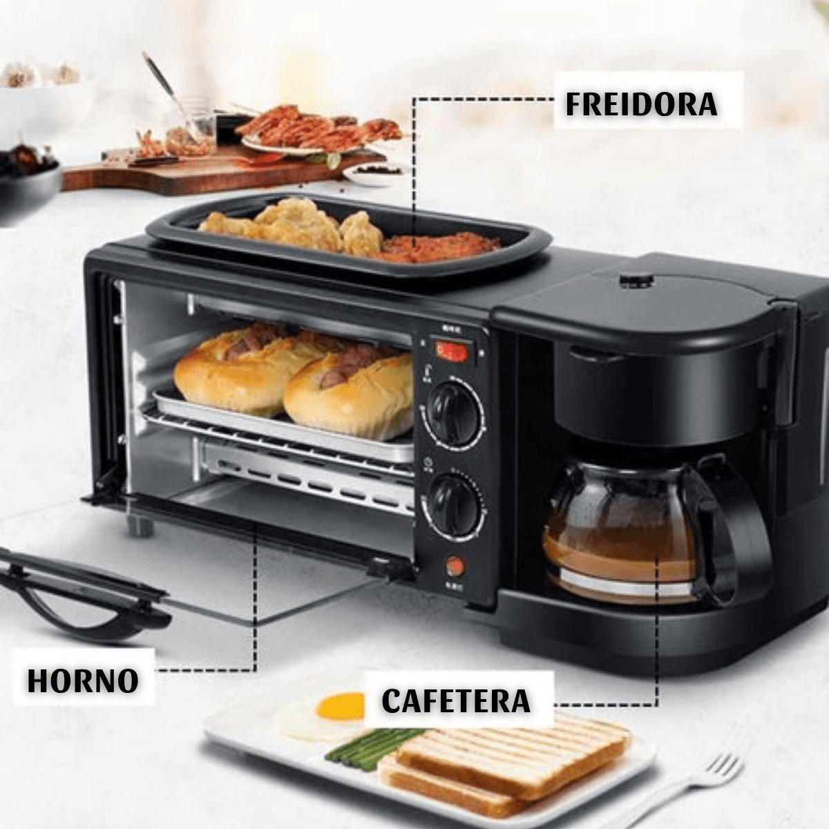 TrioChef® - Cocina, tostadora y cafetera desde un lugar.