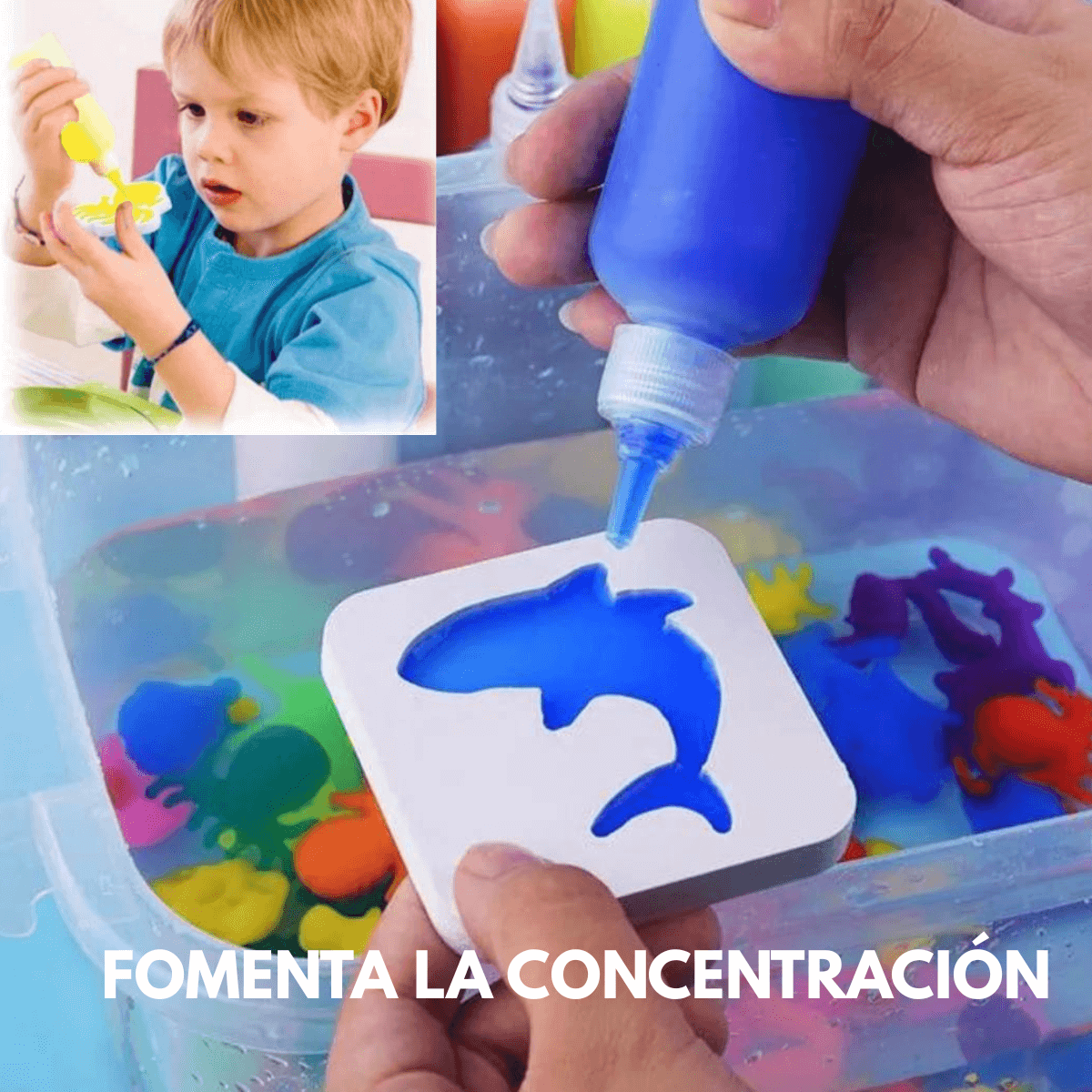 KIT FIGURITAS MÁGICAS DE GEL®-Crecen en el agua, es como tener un acuario en casa💦🐳
