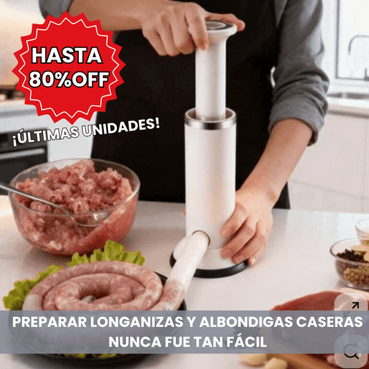 MASTER GOURMET™- Embutidora 2 en 1 para longanizas y albondigas saludables.