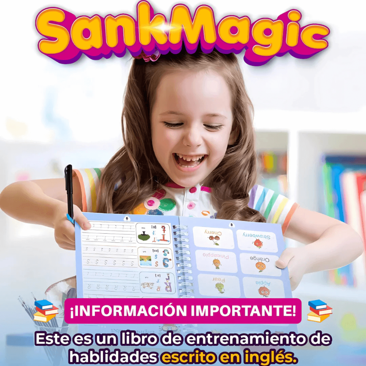 SANKMAGIC✨- SET de 4 libros mágicos, libros en ingles para potenciar un segundo idioma desde pequeños😊