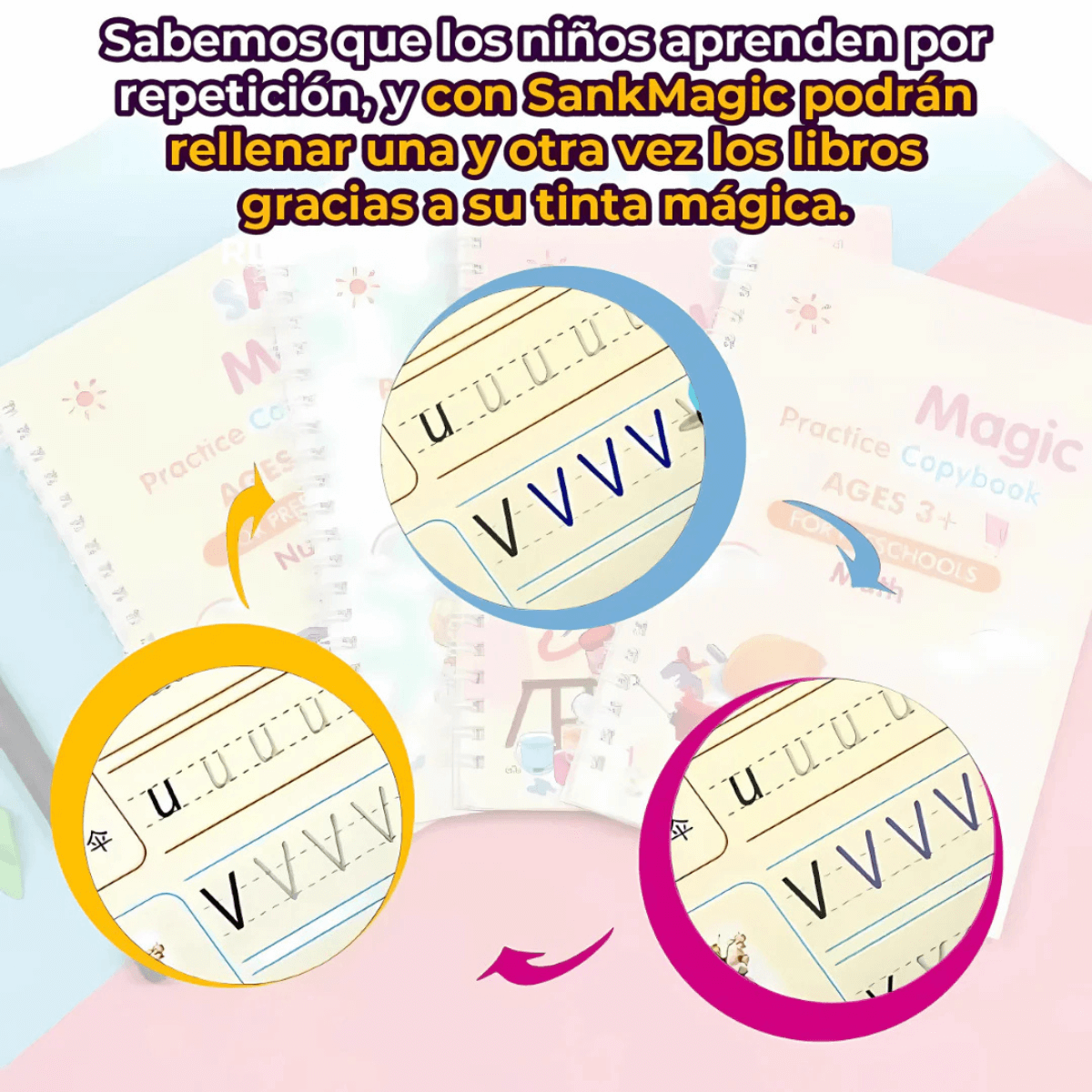 SANKMAGIC✨- SET de 4 libros mágicos, libros en ingles para potenciar un segundo idioma desde pequeños😊