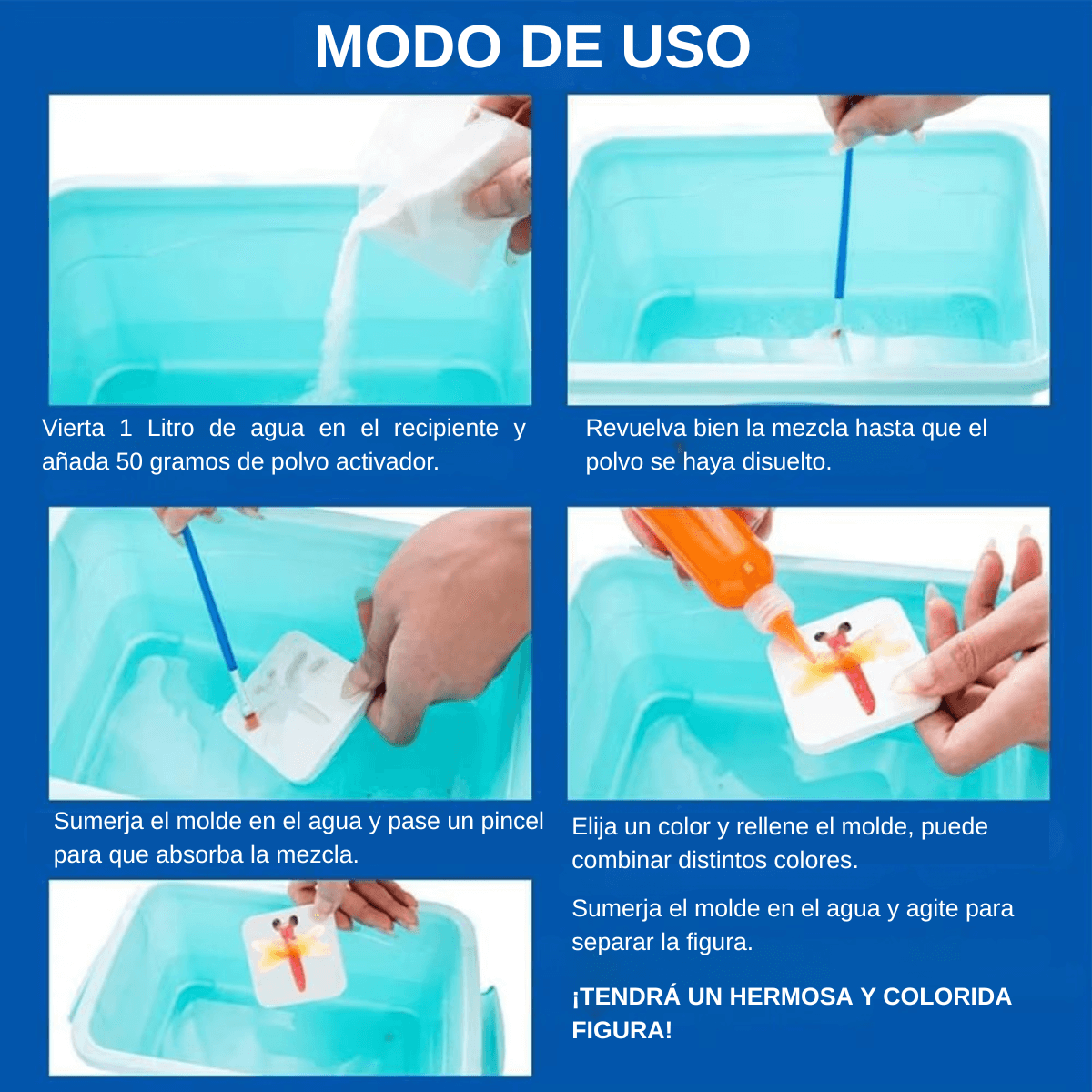 KIT FIGURITAS MÁGICAS DE GEL®-Crecen en el agua, es como tener un acuario en casa💦🐳