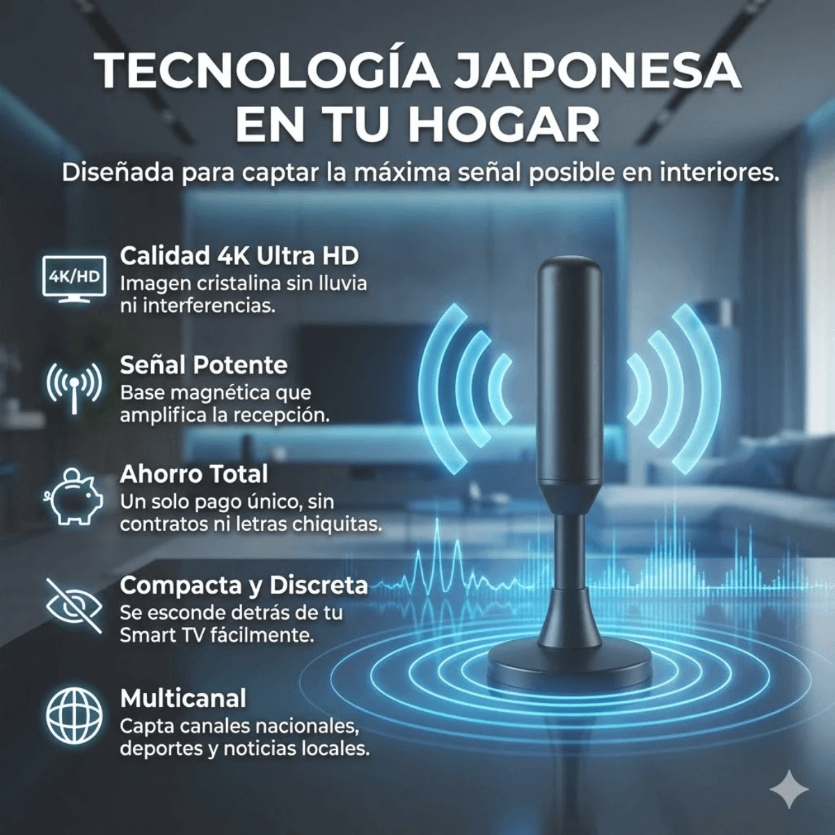 Nítida TV ®-Antena HD De Televisión Digital para todo tipo de TV 📺 ✅