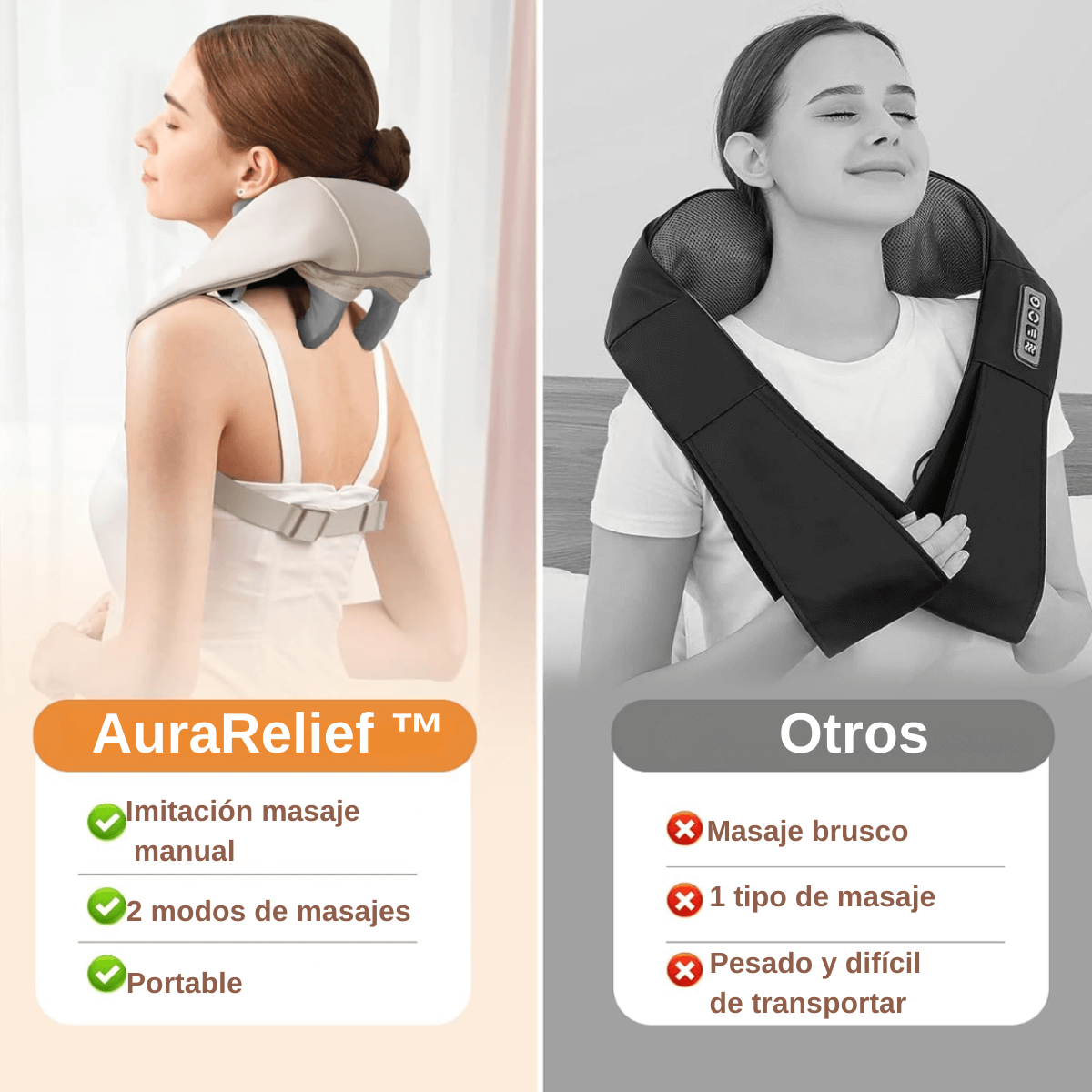 AuraRelief ™-Úsalo en tu cuello y todo tu cuerpo, es como tener un masajista en casa🌟
