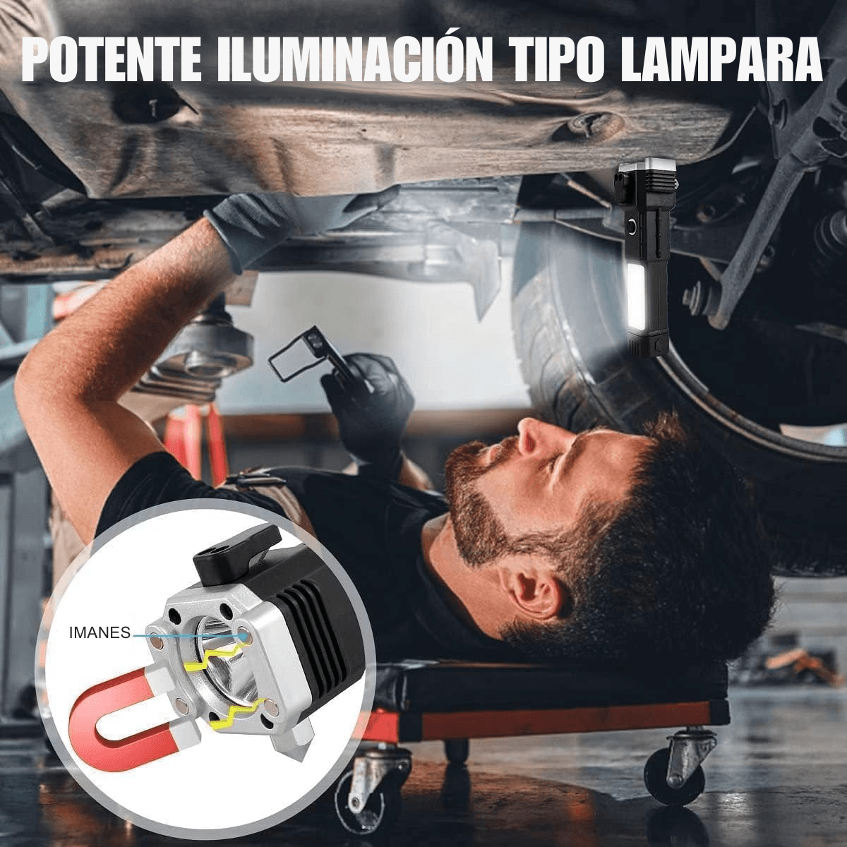 LumiForce Pro™ - Ilumina a larga distancia, Rompe vidrios, corta cinturones y mucho más⚡️