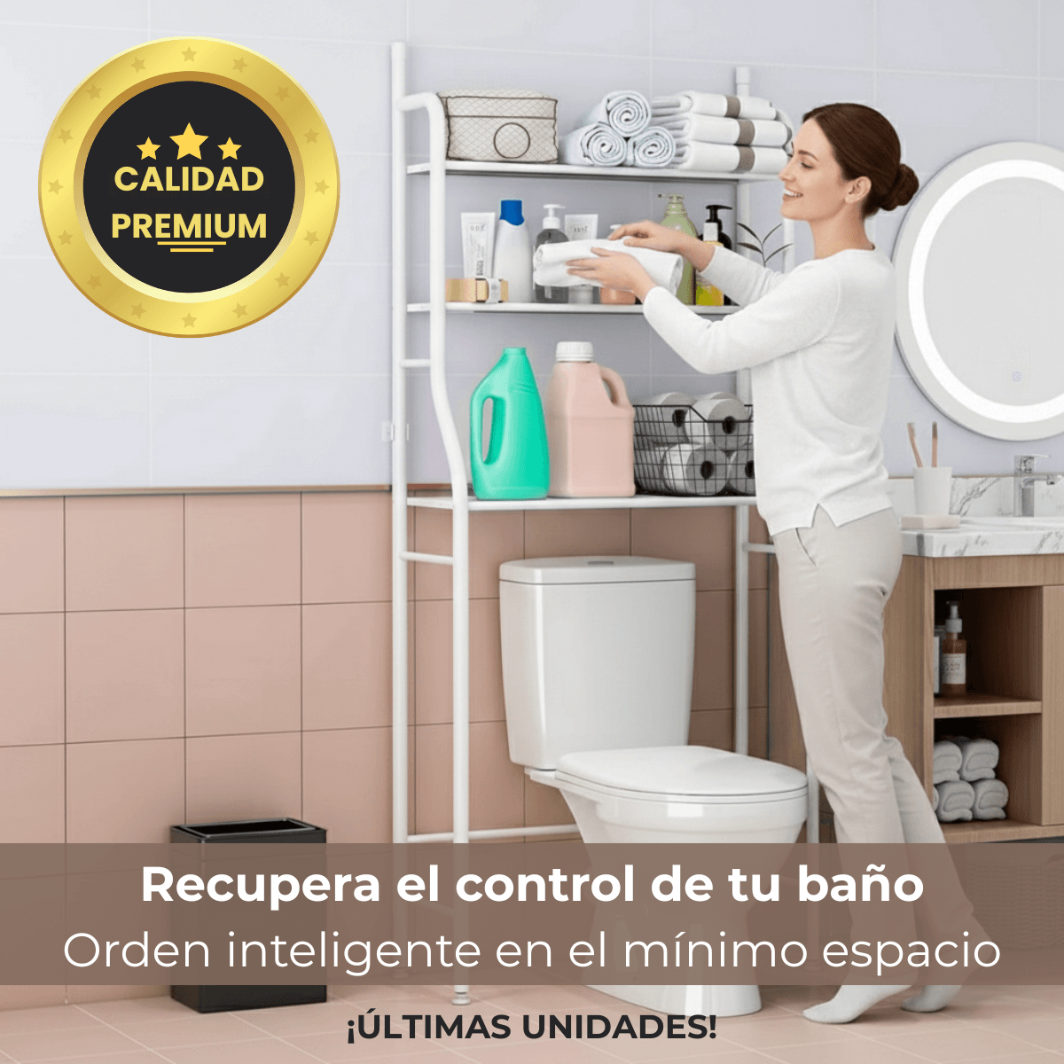 Organizador Pro®-Aprovecha cada rincón, un baño ordenado te espera.