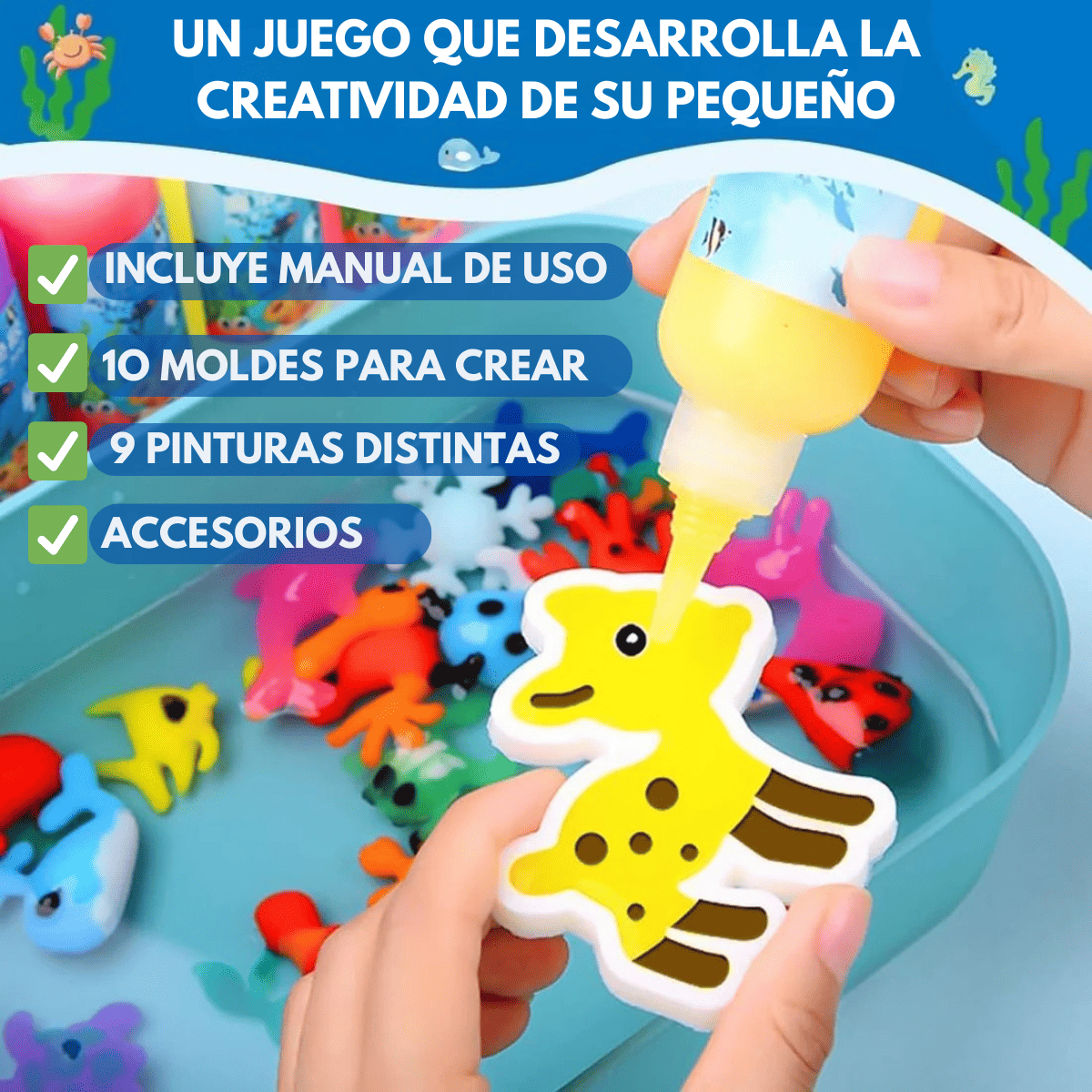 KIT FIGURITAS MÁGICAS DE GEL®-Crecen en el agua, es como tener un acuario en casa💦🐳