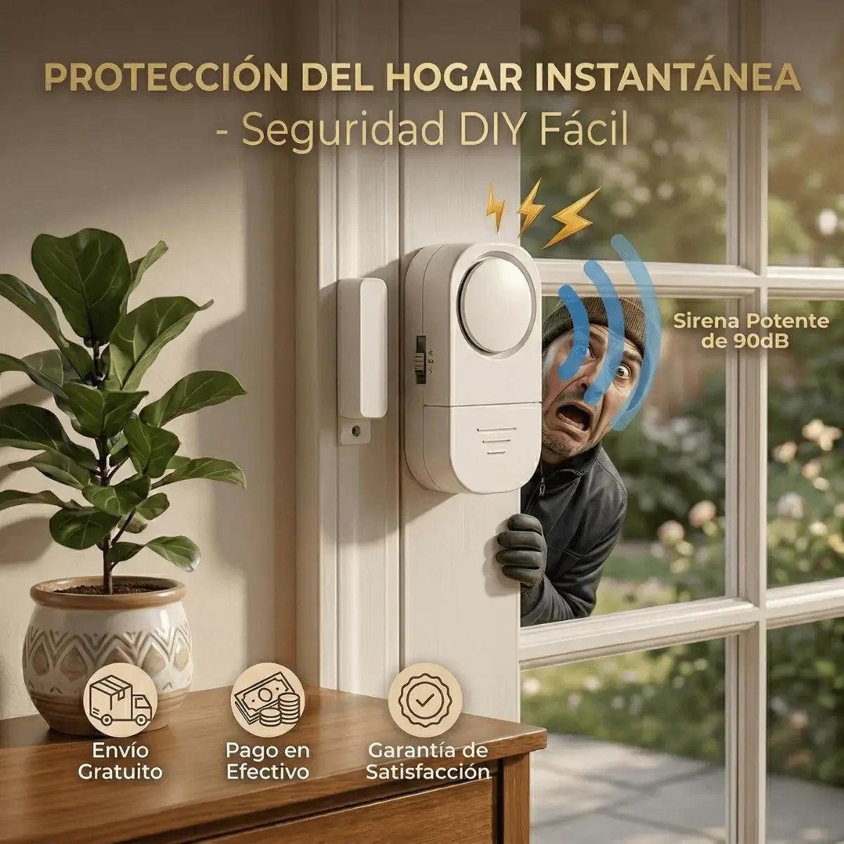 Alarma Puerta Ventana Sensor Magnético